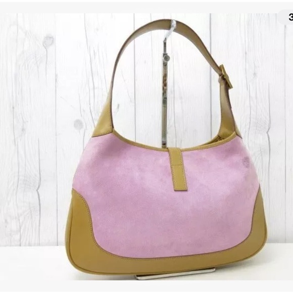 🎉2X HOST PICK‼️ Authentic 💥GUCCI💥 Lavender Suede & Tan Leather Shoulder Bag✨✨✨ - Picture 2 of 11